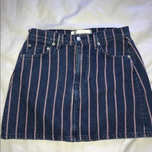 Reformation size 4 striped skirt - Picture 2 of 3